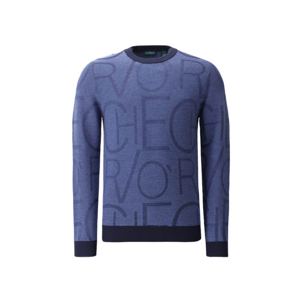 NATIVO | CHERVÒ PATTERN CREW NECK SWEATER - Chervò USA