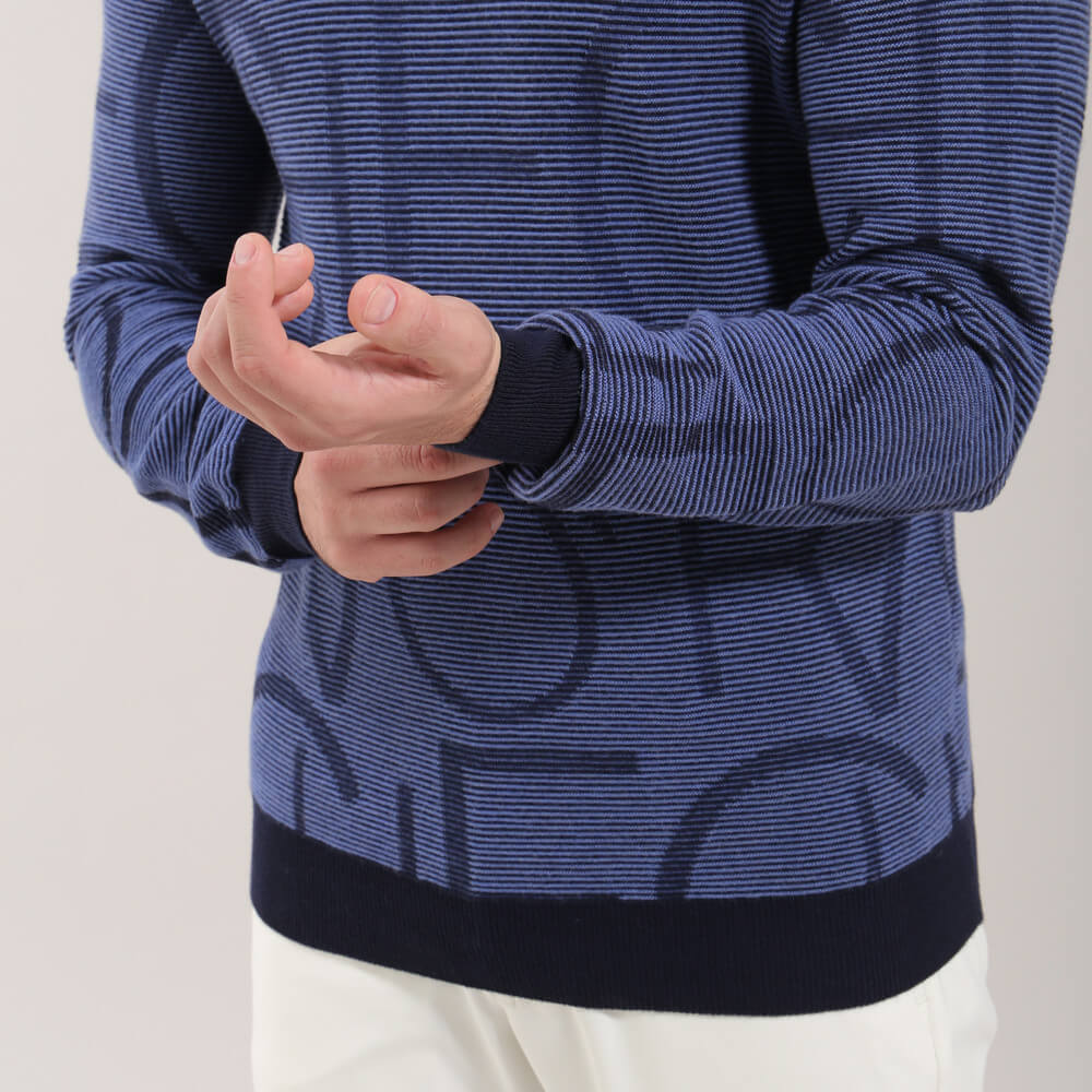 NATIVO | CHERVÒ PATTERN CREW NECK SWEATER - Chervò USA