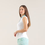 AZULES | LIGHTWEIGHT SUNBLOCK® SLEEVELESS JERSEY POLO - Chervò USA