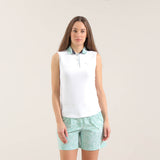AZULES | LIGHTWEIGHT SUNBLOCK® SLEEVELESS JERSEY POLO - Chervò USA