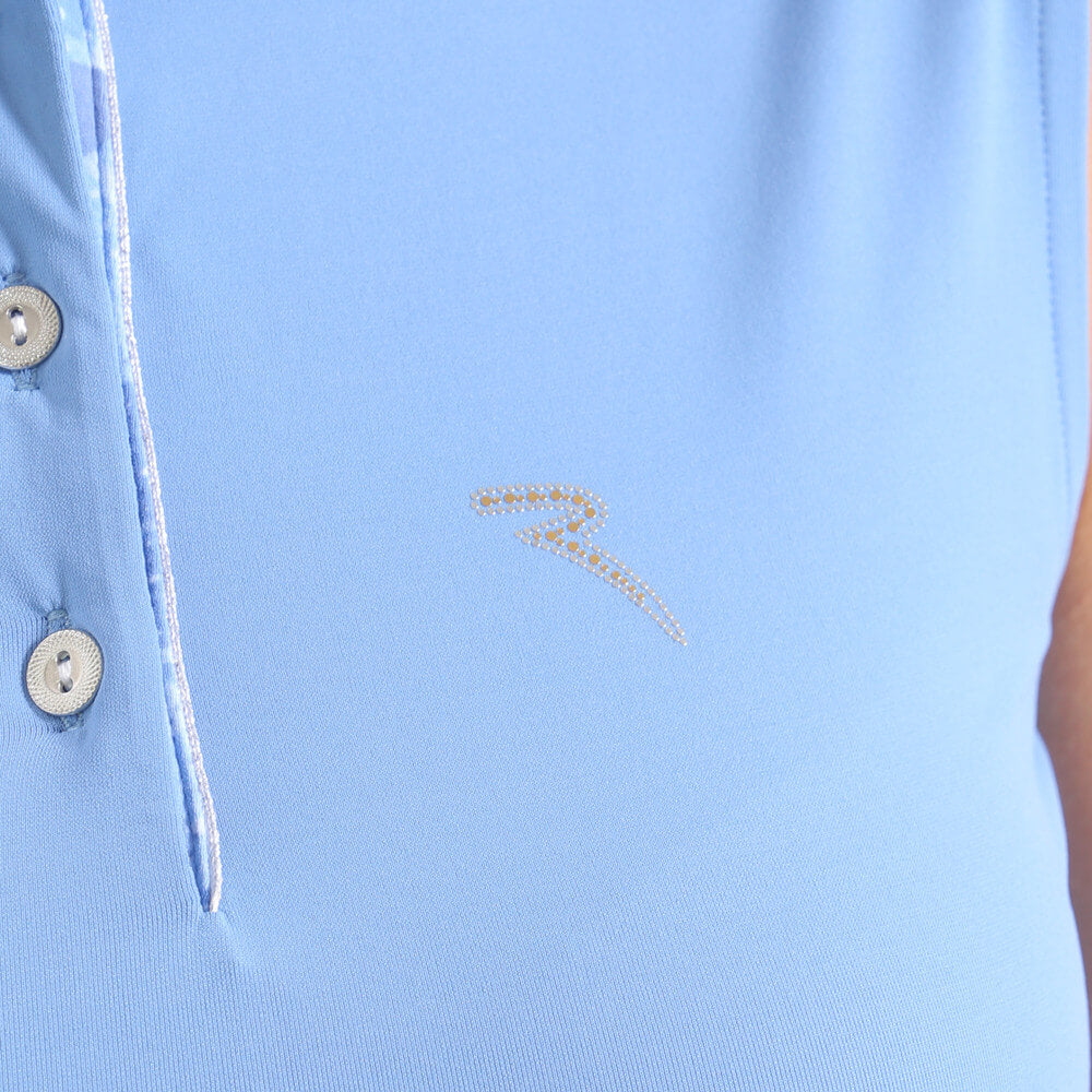 AZULES | LIGHTWEIGHT SUNBLOCK® SLEEVELESS JERSEY POLO - Chervò USA