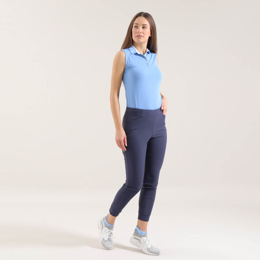 AZULES | LIGHTWEIGHT SUNBLOCK® SLEEVELESS JERSEY POLO - Chervò USA