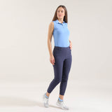 AZULES | LIGHTWEIGHT SUNBLOCK® SLEEVELESS JERSEY POLO - Chervò USA