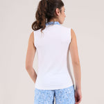 AZULES | LIGHTWEIGHT SUNBLOCK® SLEEVELESS JERSEY POLO - Chervò USA