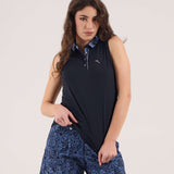 AZULES | LIGHTWEIGHT SUNBLOCK® SLEEVELESS JERSEY POLO - Chervò USA