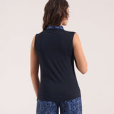 AZULES | LIGHTWEIGHT SUNBLOCK® SLEEVELESS JERSEY POLO - Chervò USA
