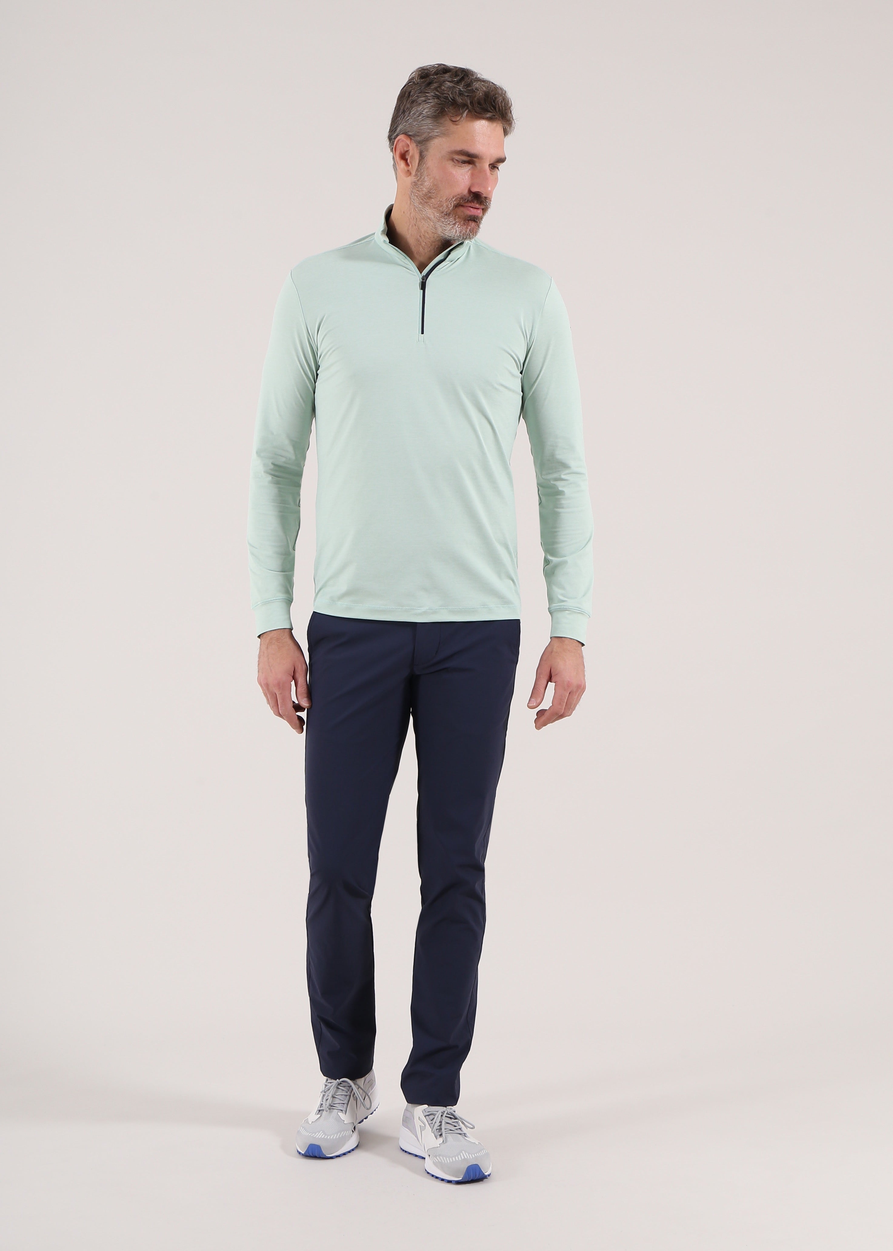 TAKEOFF | SUNBLOCK® MELANGE QUARTER ZIP - Chervò USA
