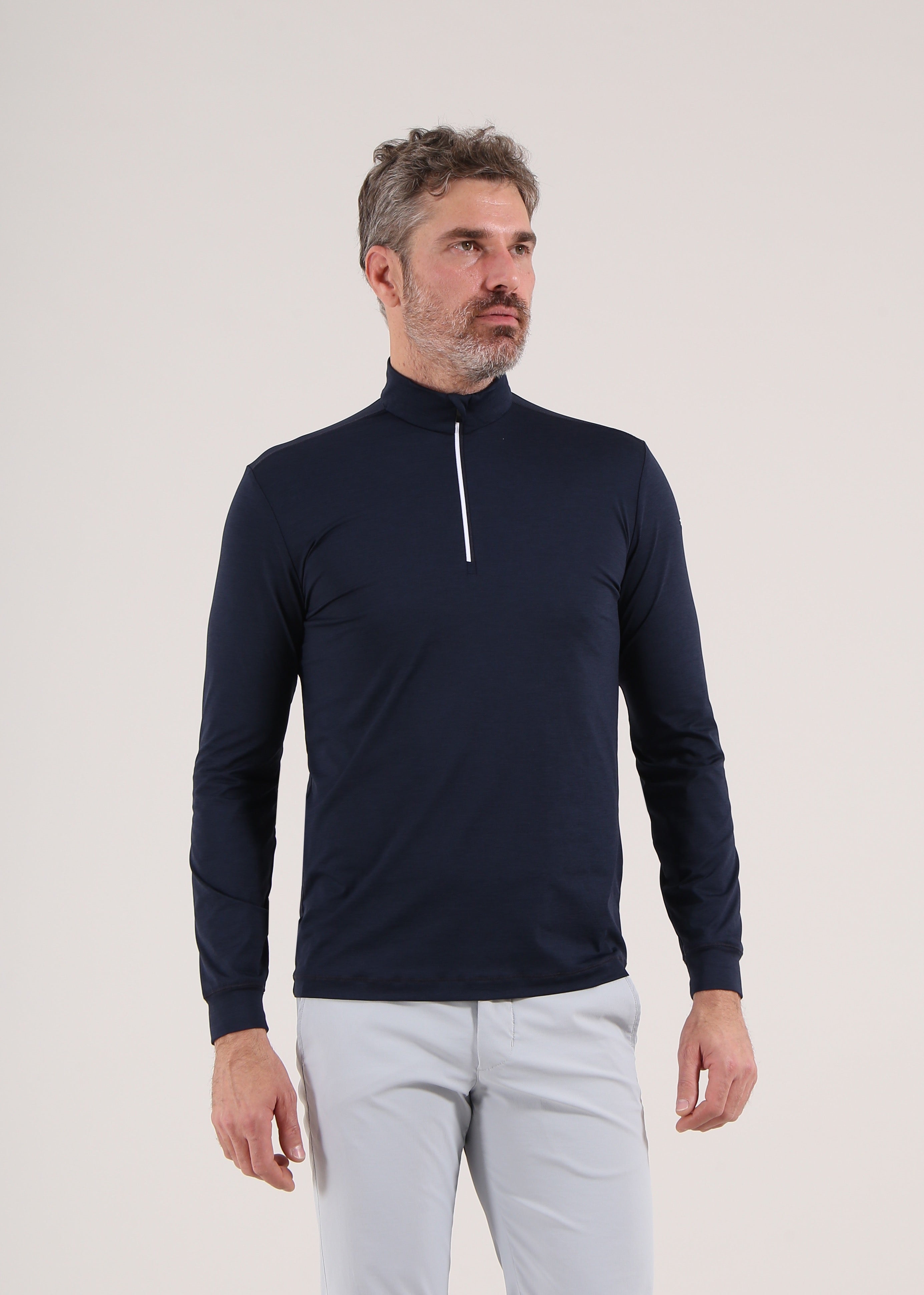 TAKEOFF | SUNBLOCK® MELANGE QUARTER ZIP - Chervò USA