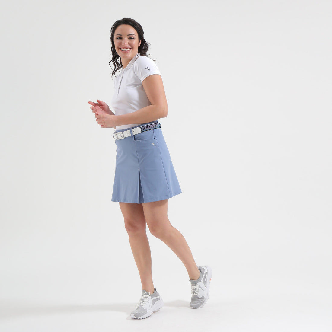 ANIVIVO Women's 21 Knee Length Skorts Skirts Golf Athletic Casual Skort  with Zipper Pockets High Waist