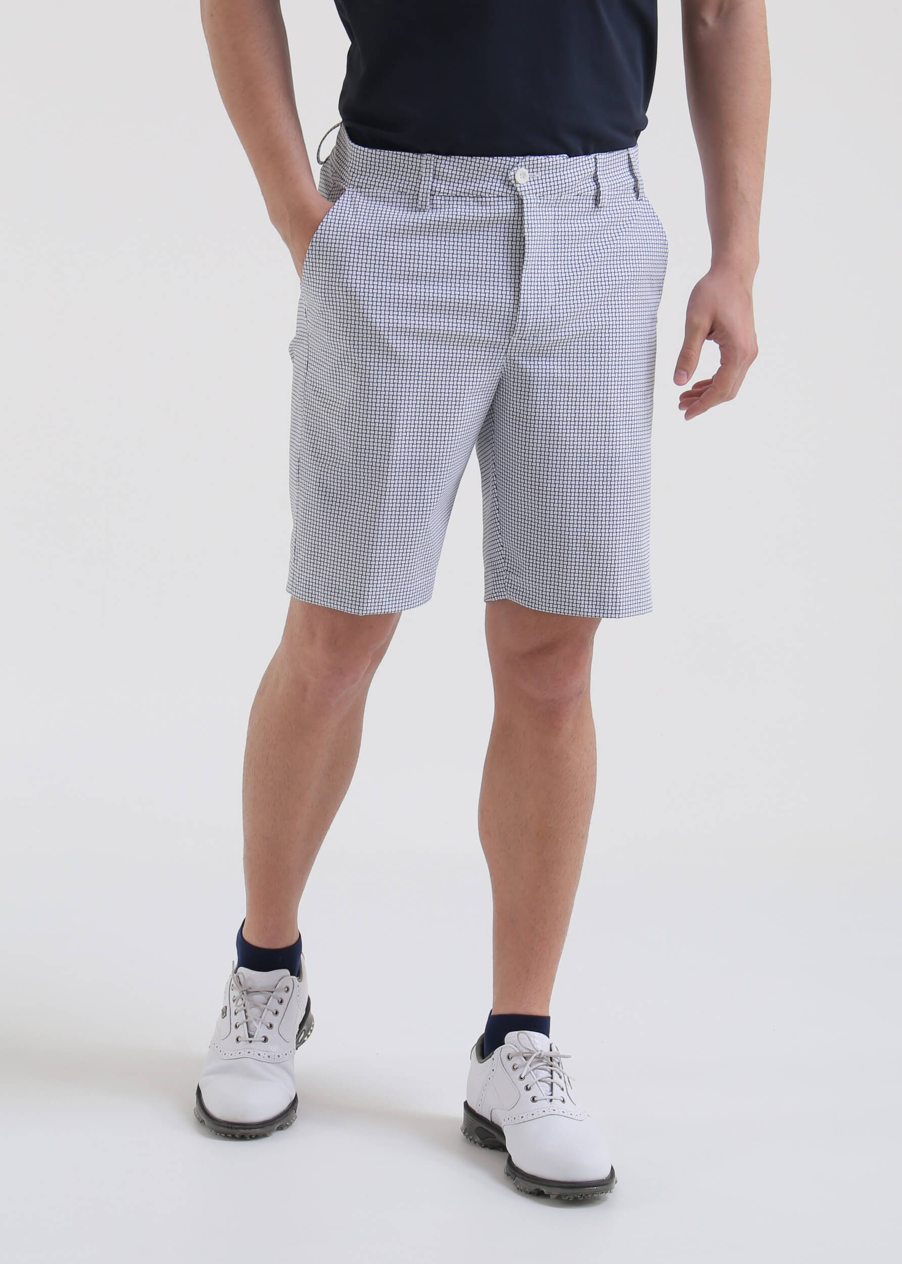 WHITE-NAVY WOVEN / T0376 / 30 | 46