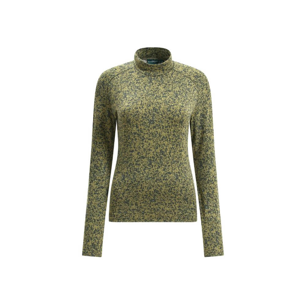 TRINITY - ENVY GREEN PIXELS turtleneck - woman - Chervò USA