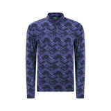 THOMAS - INDIGO CHEVRON turtleneck - man - Chervò USA