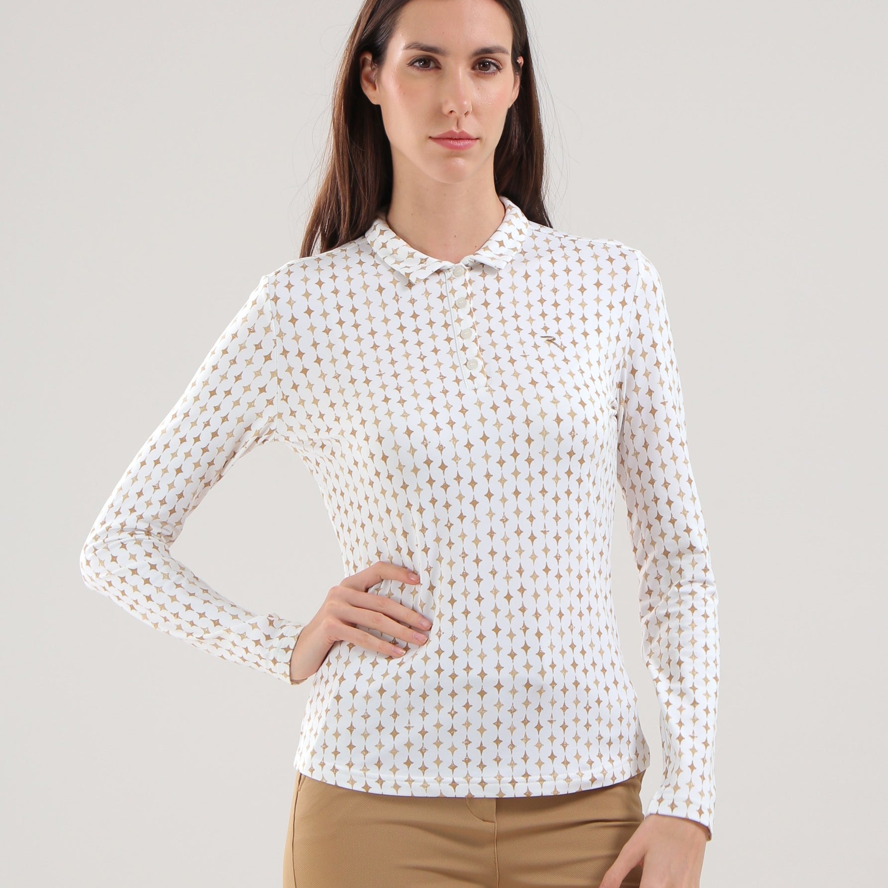 AVEMUS - INDIGO CHEVRON polo - woman - Chervò USA