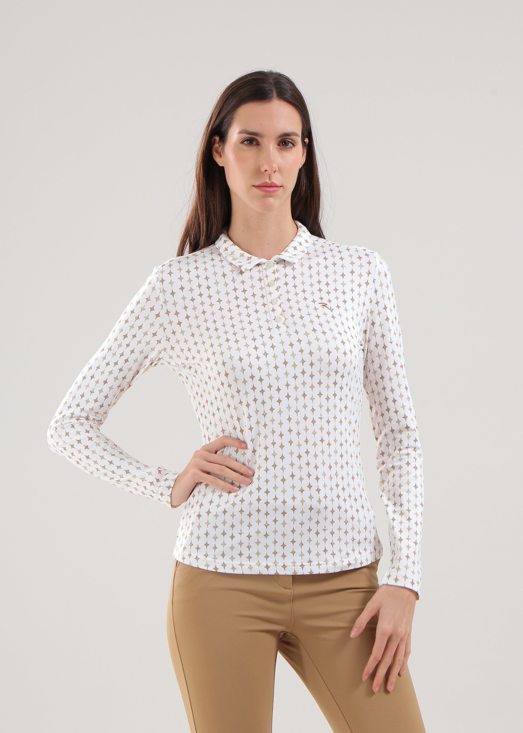 AVEMUS - INDIGO CHEVRON polo - woman - Chervò USA