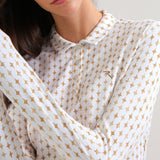 AVEMUS - INDIGO CHEVRON polo - woman - Chervò USA
