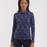 AVEMUS - INDIGO CHEVRON polo - woman - Chervò USA
