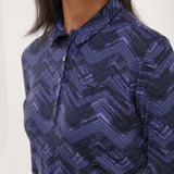 AVEMUS - INDIGO CHEVRON polo - woman - Chervò USA
