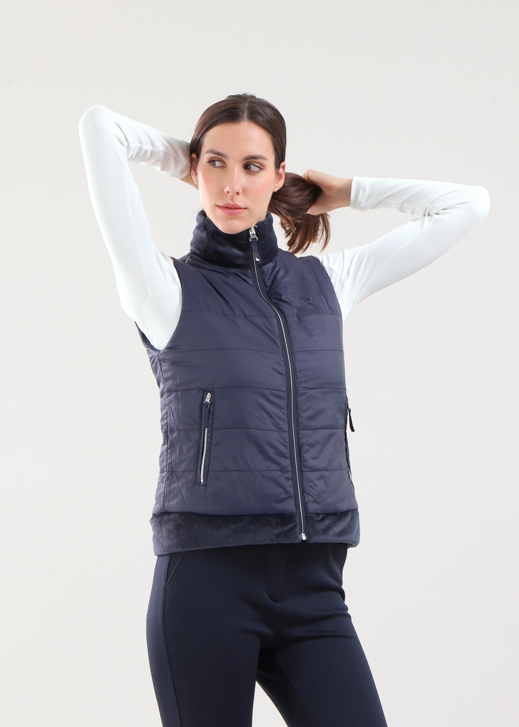 ELURNA - TIMELESS NAVY vest - woman - Chervò USA