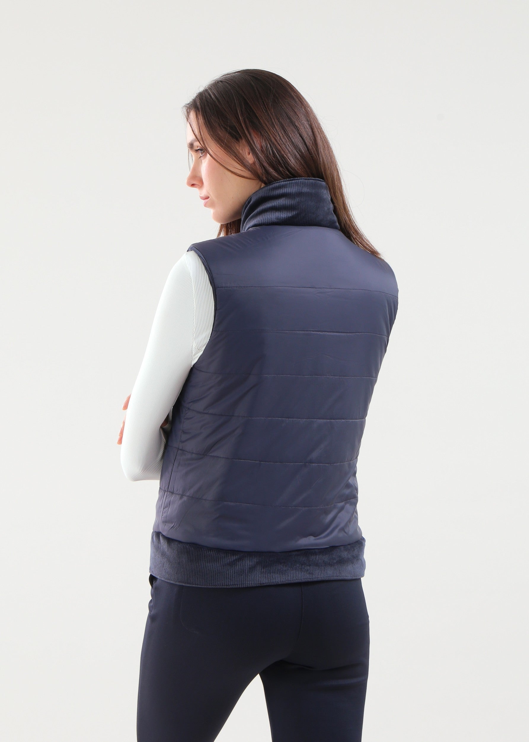 ELURNA - TIMELESS NAVY vest - woman - Chervò USA