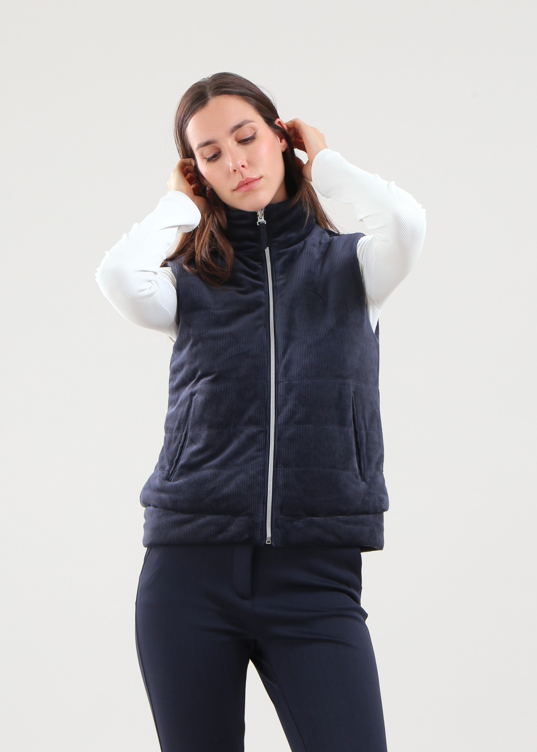 ELURNA - TIMELESS NAVY vest - woman - Chervò USA