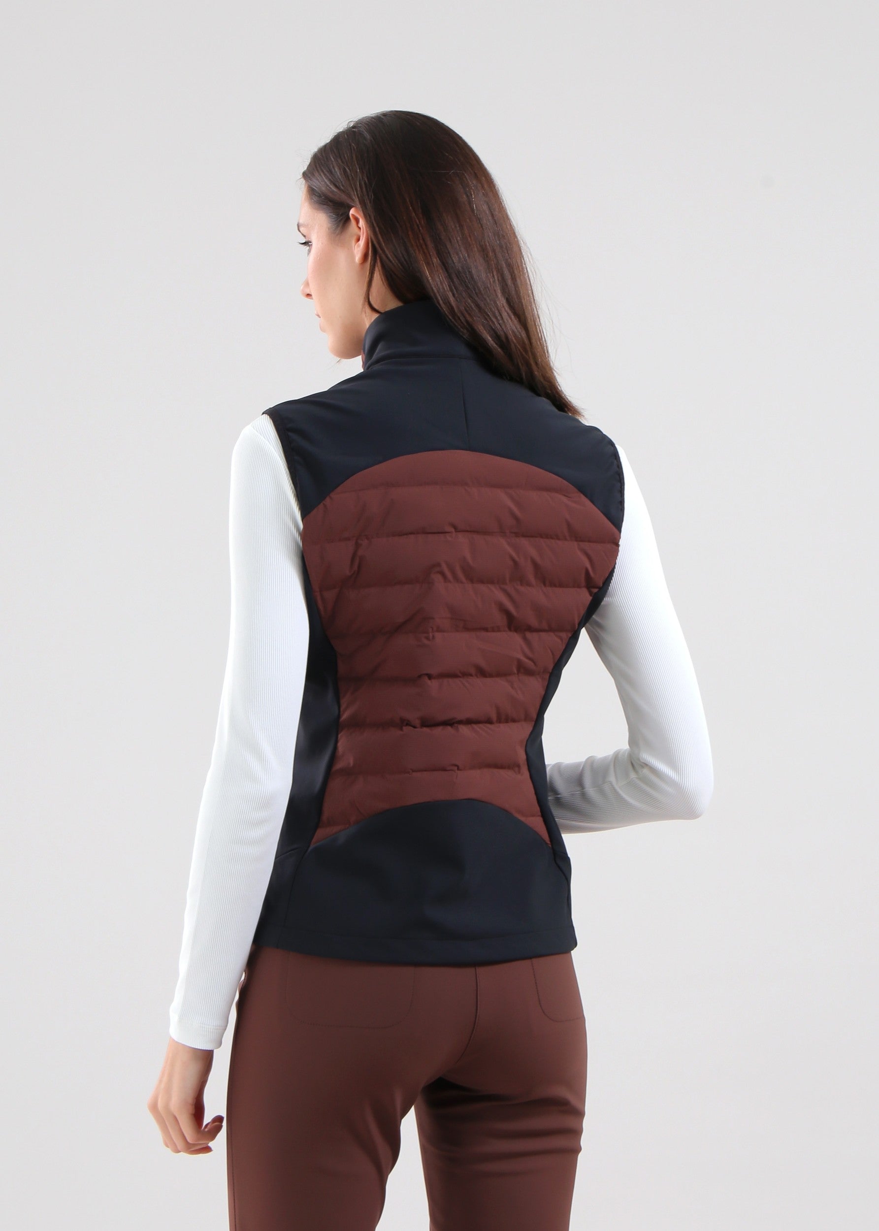 ERMENEGARDA - MIDNIGHT BLACK vest - woman - Chervò USA