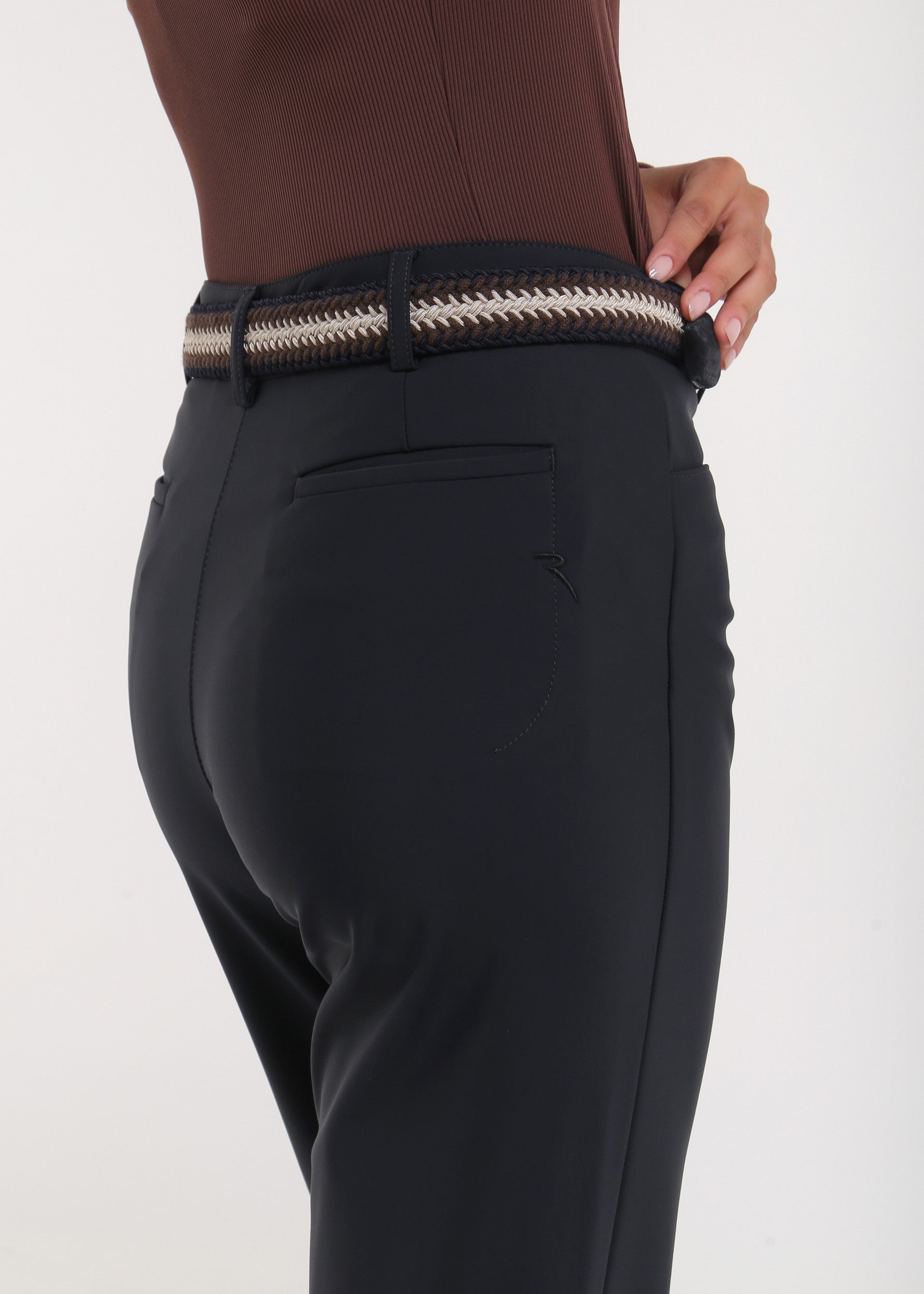 SCIASCIA - MIDNIGHT BLACK trousers - woman - Chervò USA
