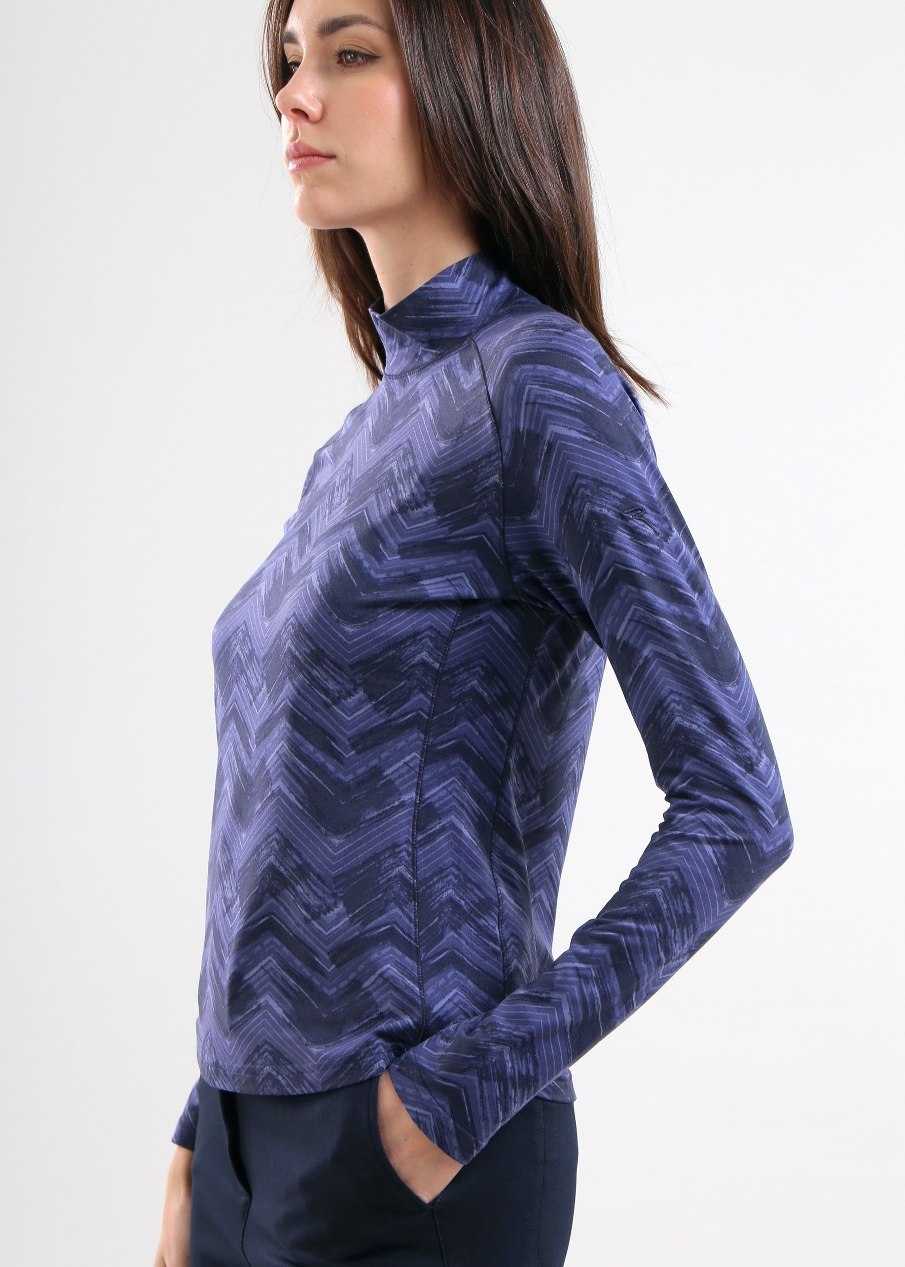 TRINITY - ENVY GREEN PIXELS turtleneck - woman - Chervò USA