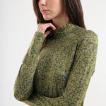 TRINITY - ENVY GREEN PIXELS turtleneck - woman - Chervò USA