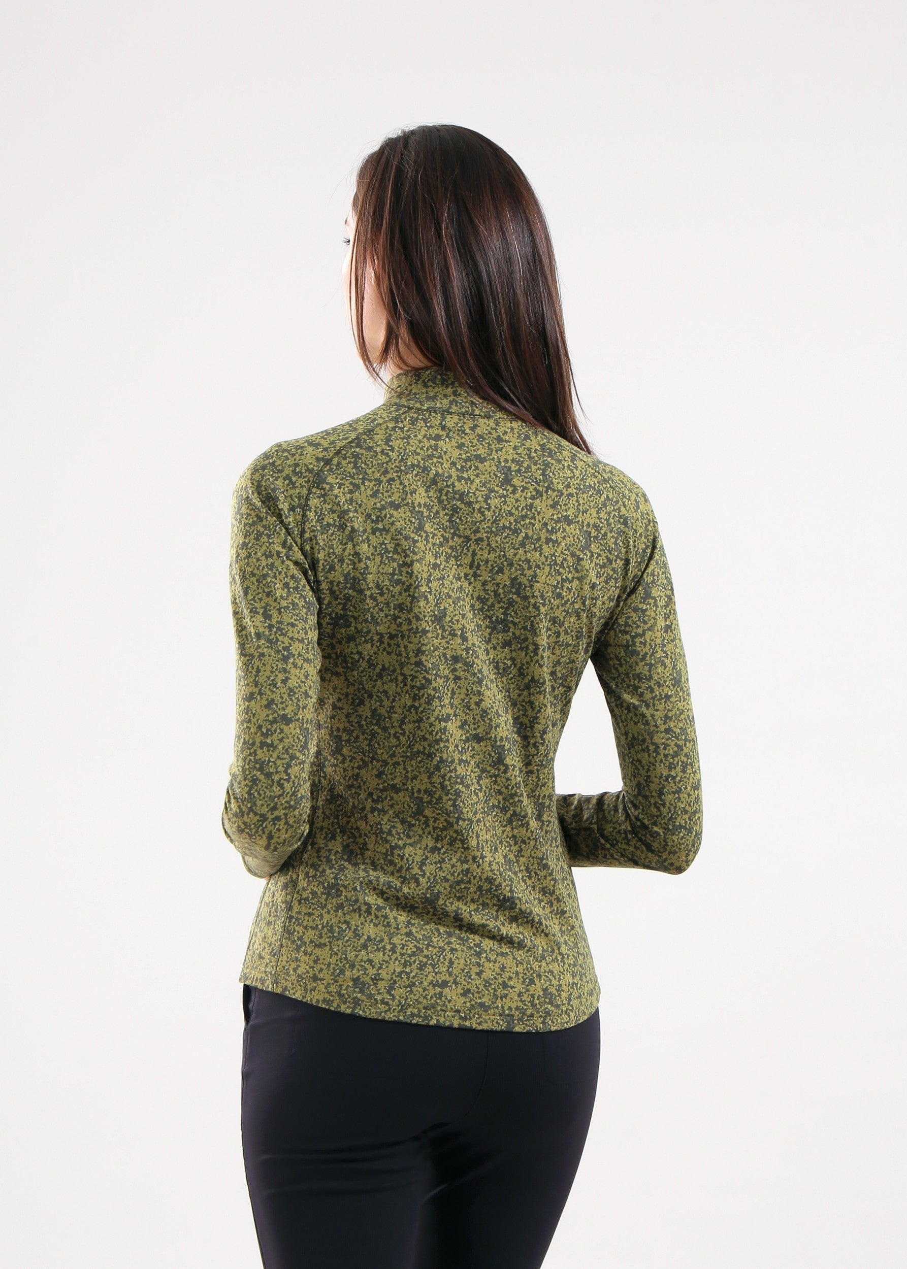 TRINITY - ENVY GREEN PIXELS turtleneck - woman - Chervò USA