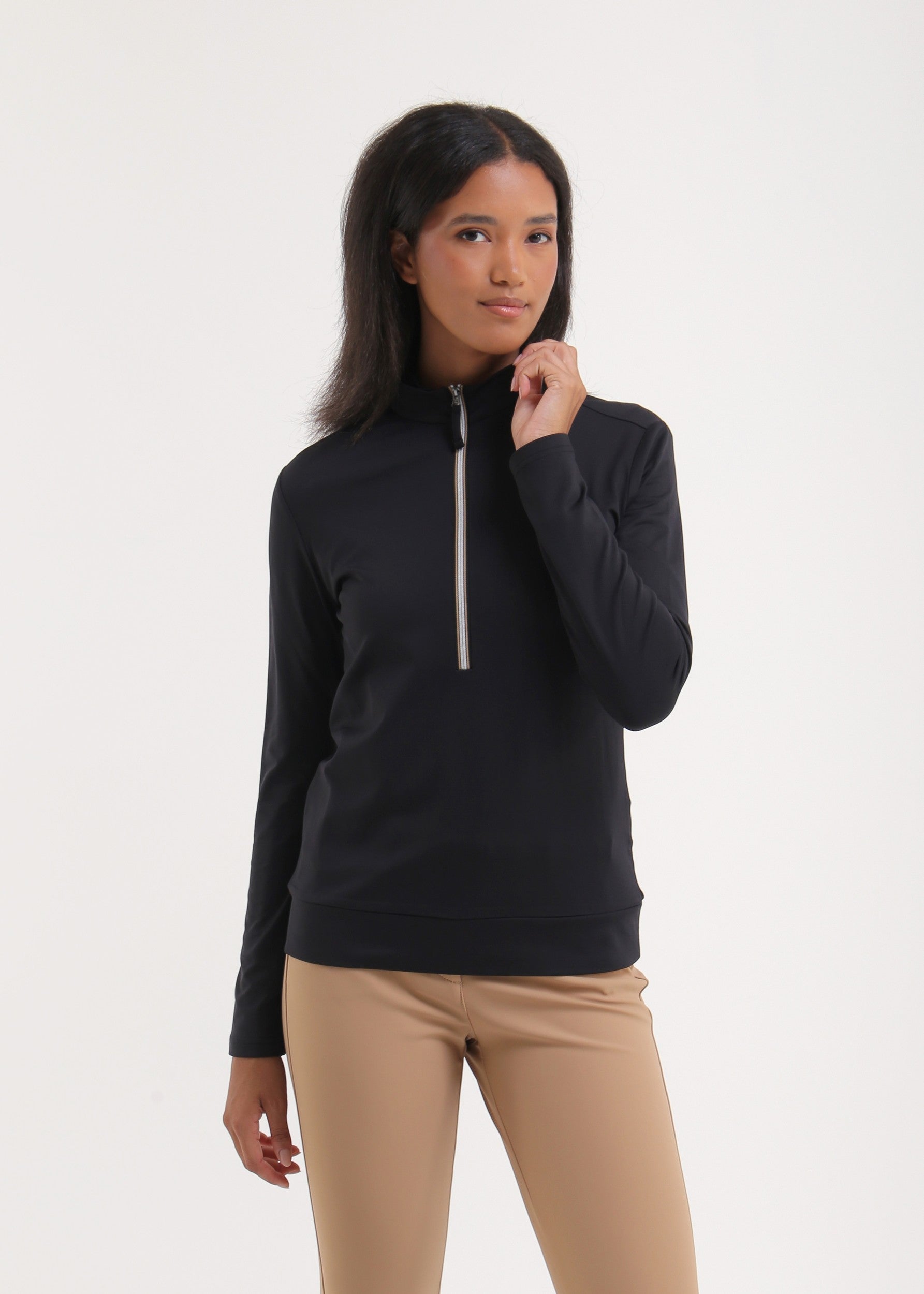 THALIA - MIDNIGHT BLACK turtleneck - woman - Chervò USA