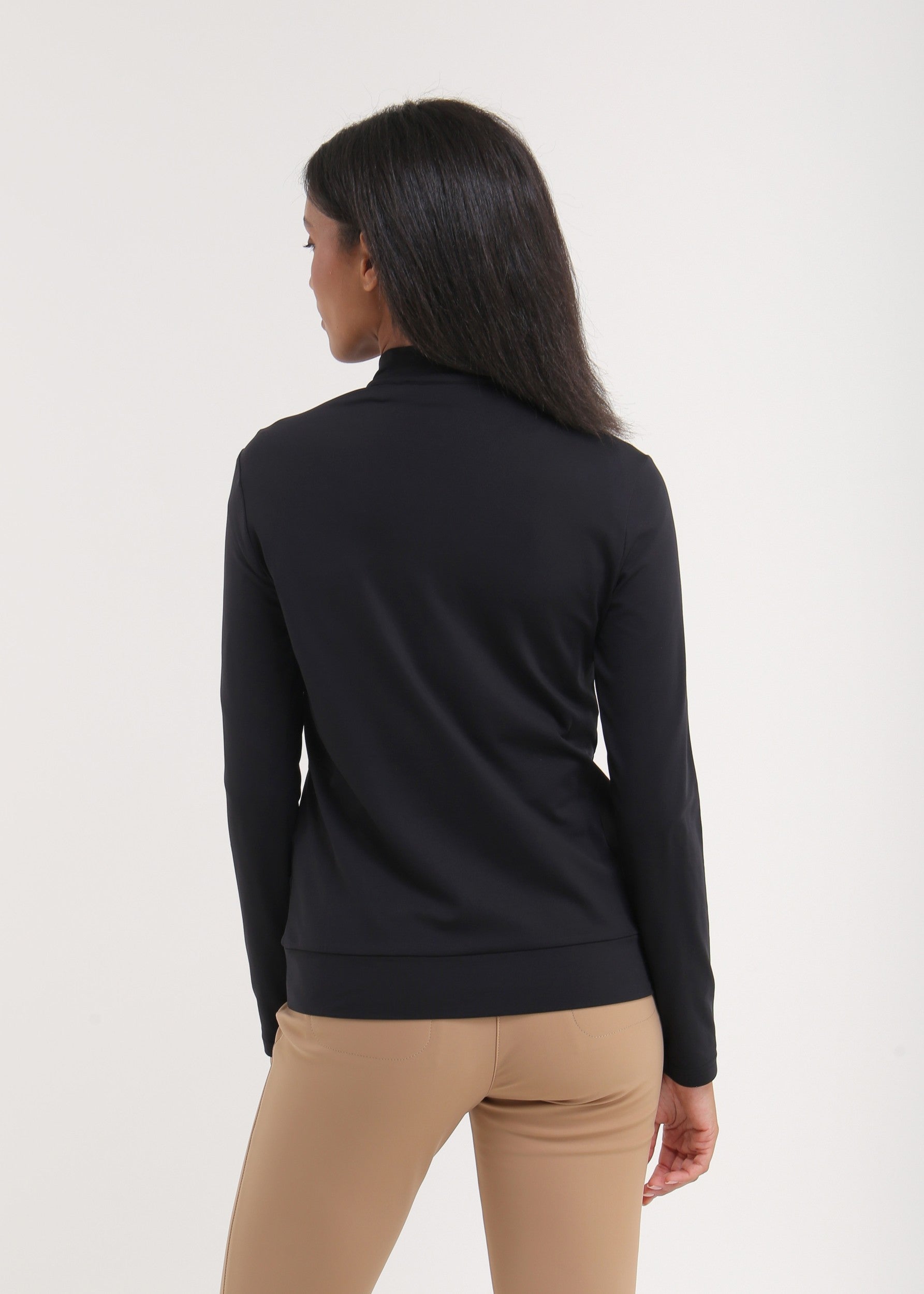 THALIA - MIDNIGHT BLACK turtleneck - woman - Chervò USA