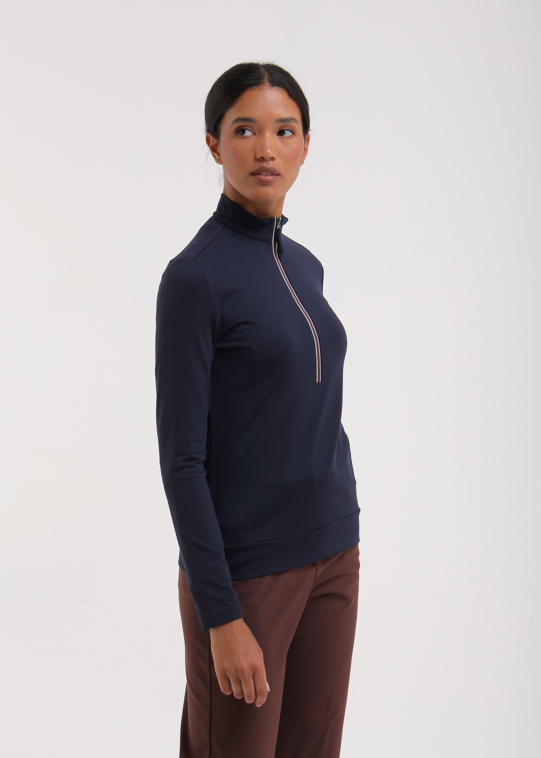 THALIA - MIDNIGHT BLACK turtleneck - woman - Chervò USA