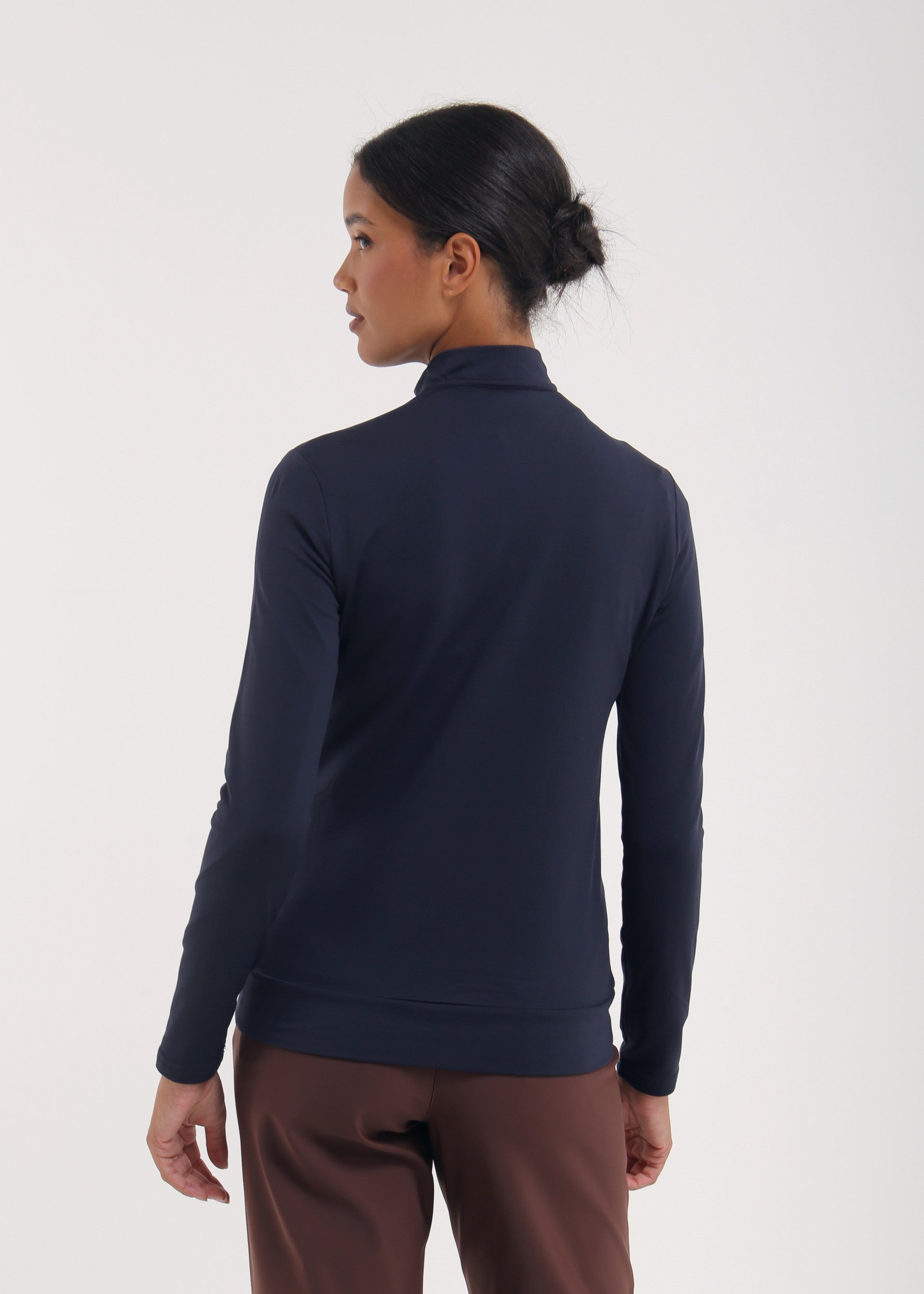 THALIA - MIDNIGHT BLACK turtleneck - woman - Chervò USA