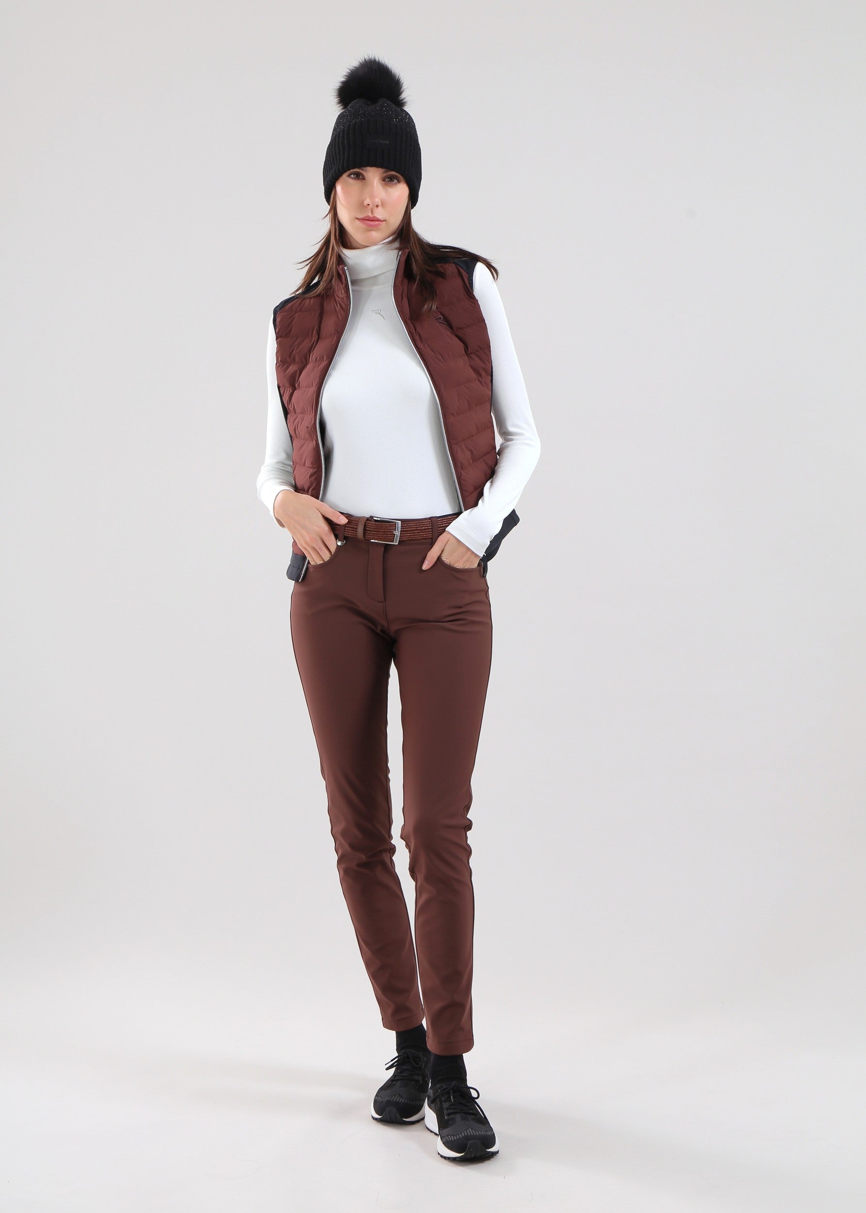 SINGOLO-FW26 - MIDNIGHT BLACK trousers - woman - Chervò USA