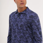 ANIMA - INDIGO CHEVRON polo - man - Chervò USA