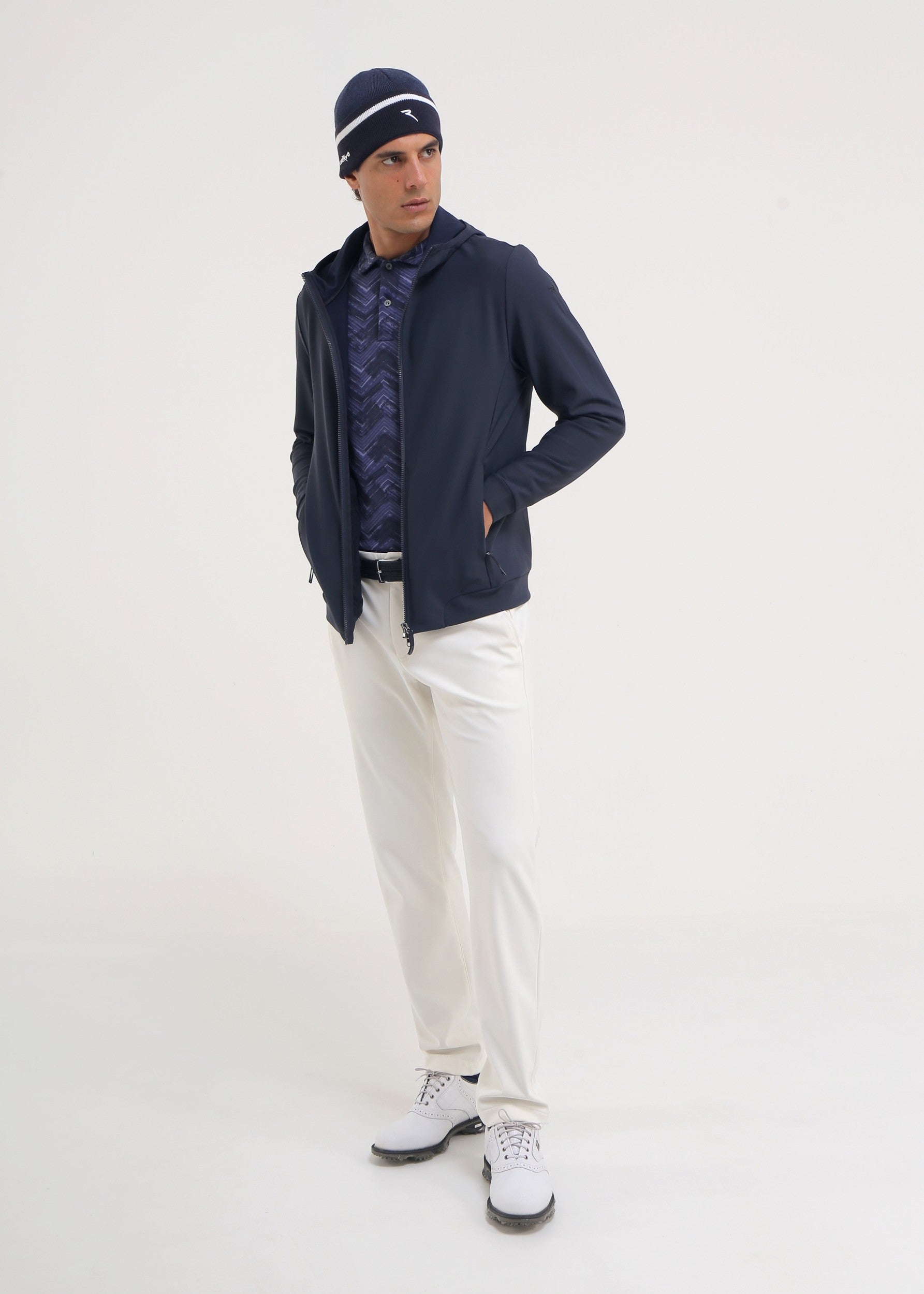 ANIMA - INDIGO CHEVRON polo - man - Chervò USA