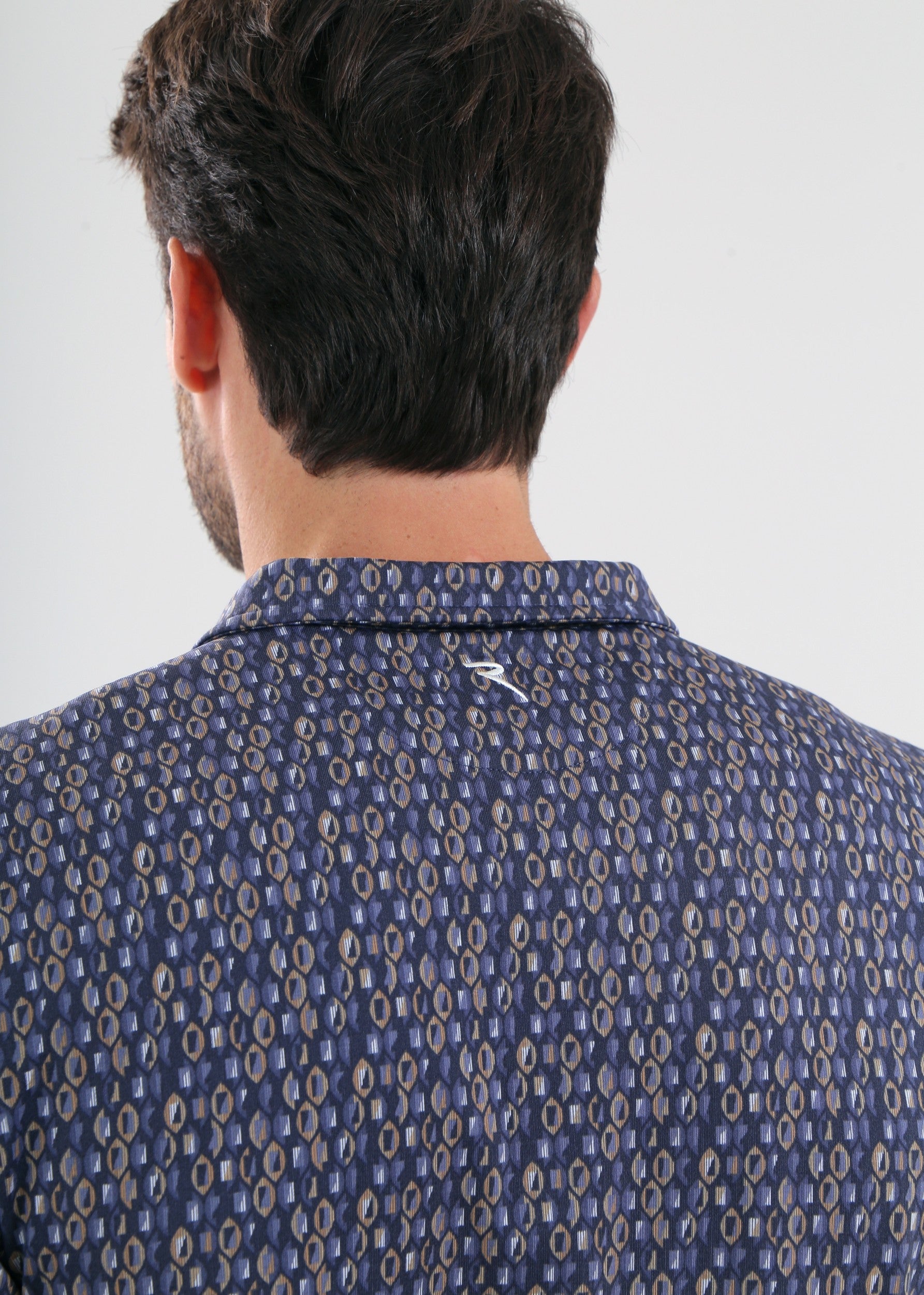 ANIMA - INDIGO CHEVRON polo - man - Chervò USA