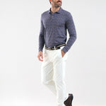 ANIMA - INDIGO CHEVRON polo - man - Chervò USA