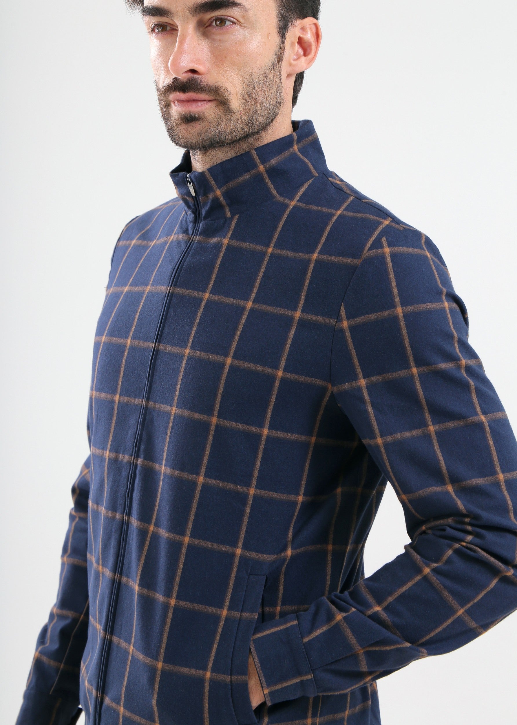 PALACE - NAVY CHECK sweater - man - Chervò USA