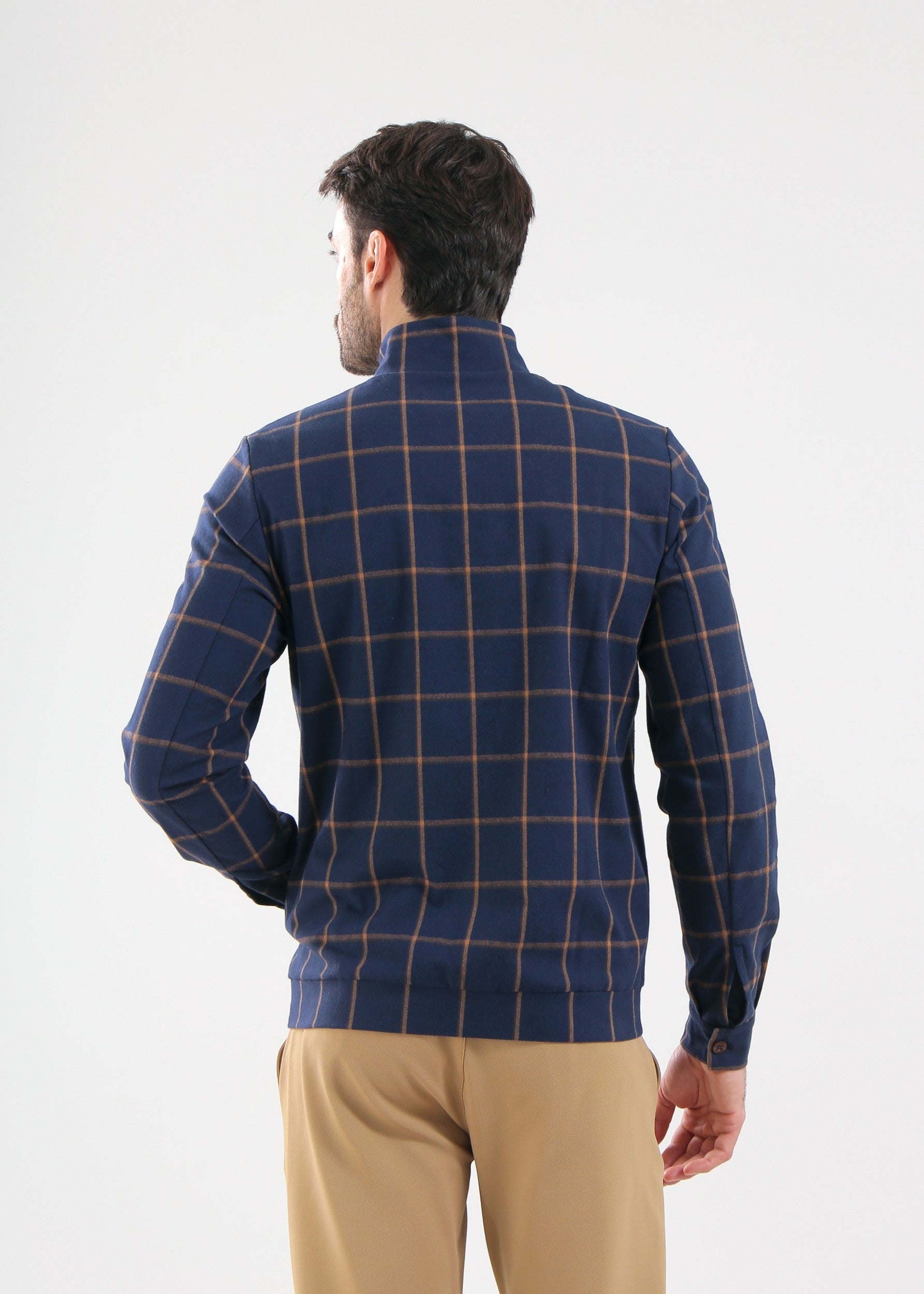 PALACE - NAVY CHECK sweater - man - Chervò USA