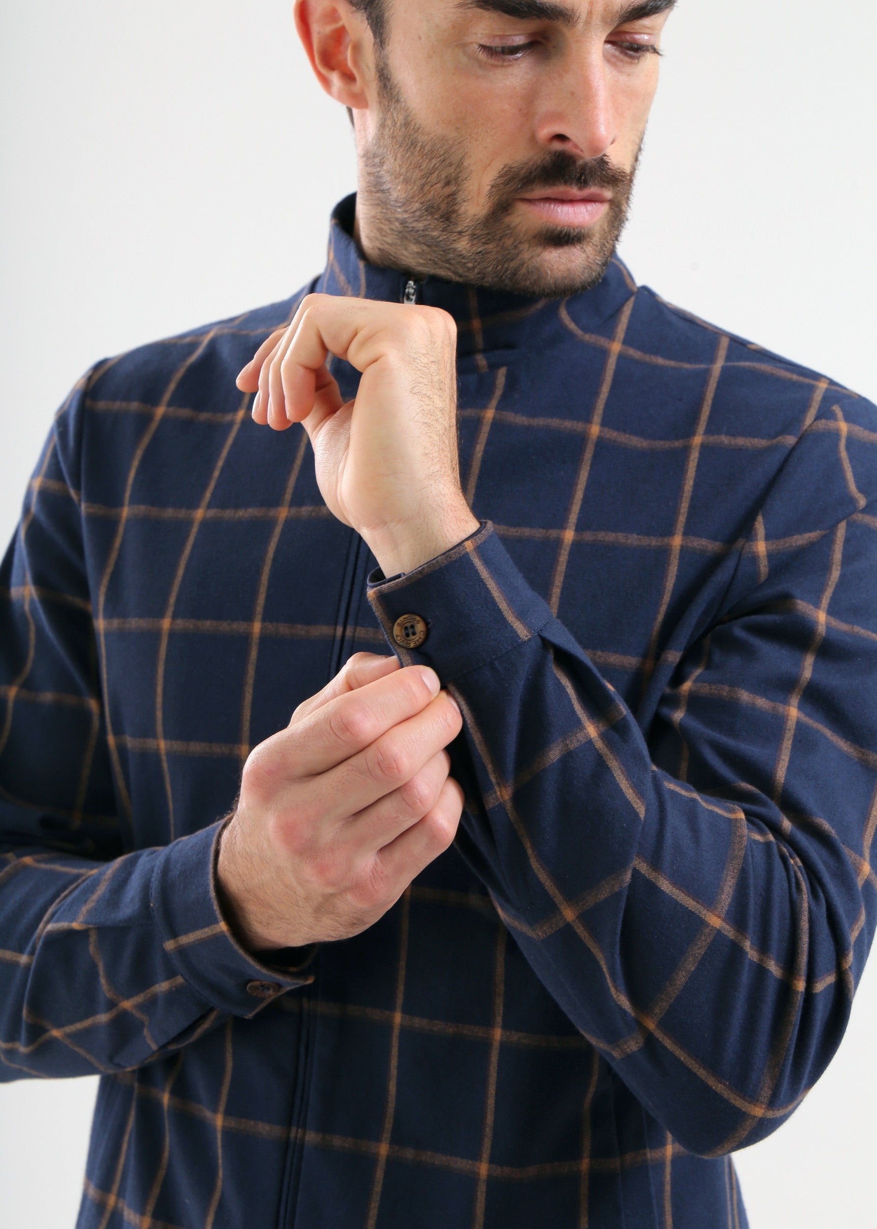 PALACE - NAVY CHECK sweater - man - Chervò USA