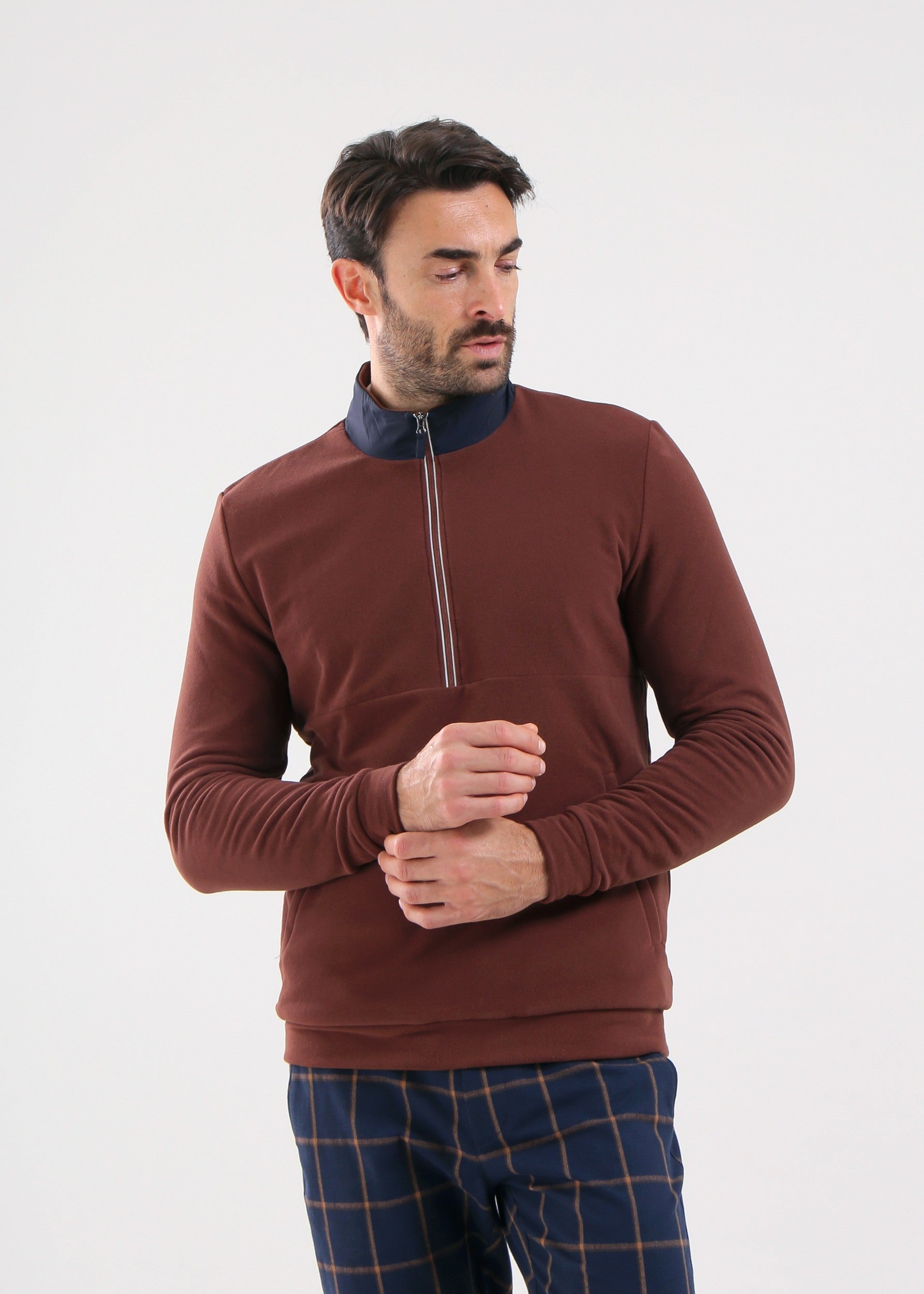 PUERTO - CHOCOLATE sweater - man - Chervò USA