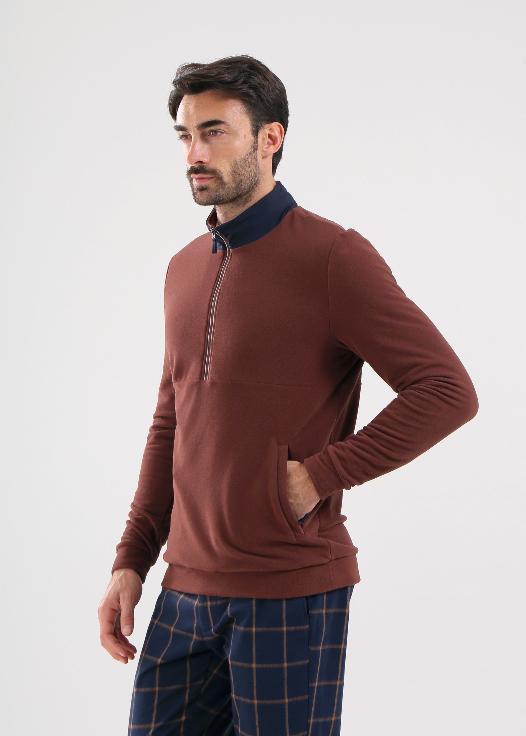 PUERTO - CHOCOLATE sweater - man - Chervò USA